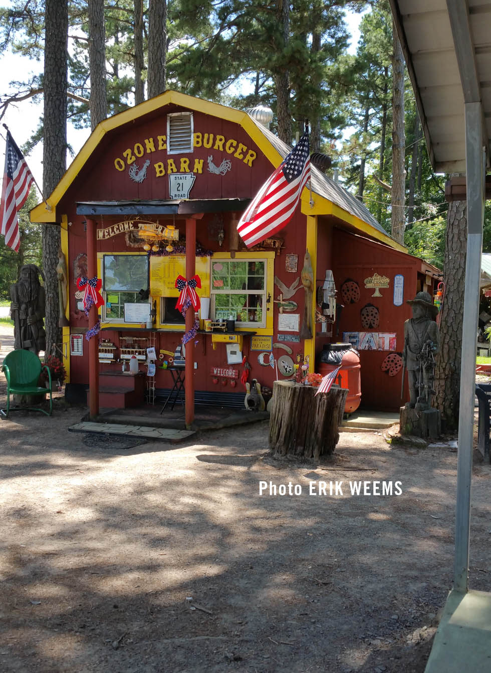 At the Burger Shack in Ozone Arkansas